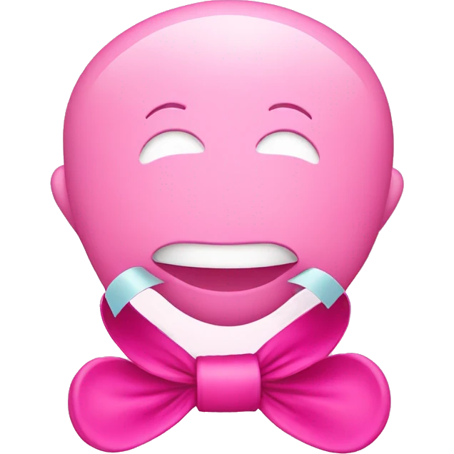 pink pacifier with a ribbon emoji