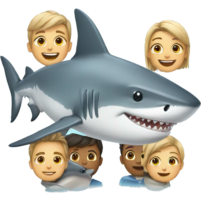 shark family emoji