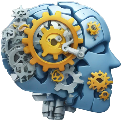 technological brain with working cogs emoji
