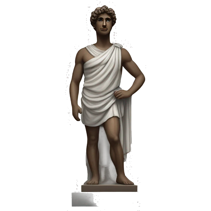 A Greek statue as a human emoji