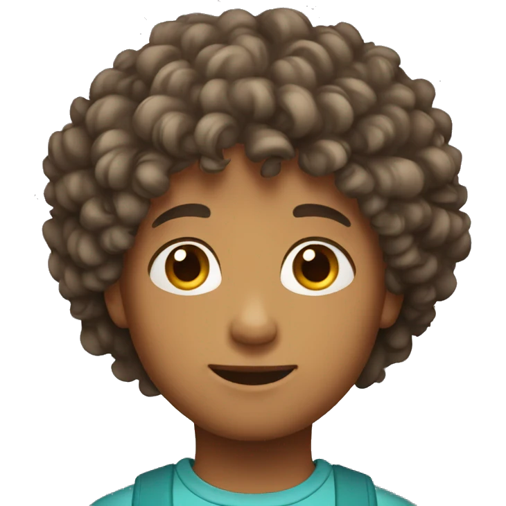 boy with fade and curly hair emoji