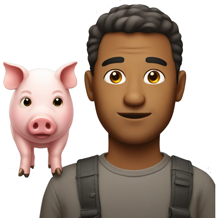 Guy with head of the pig  emoji