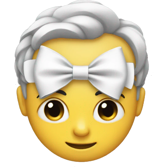 black and white bow emoji