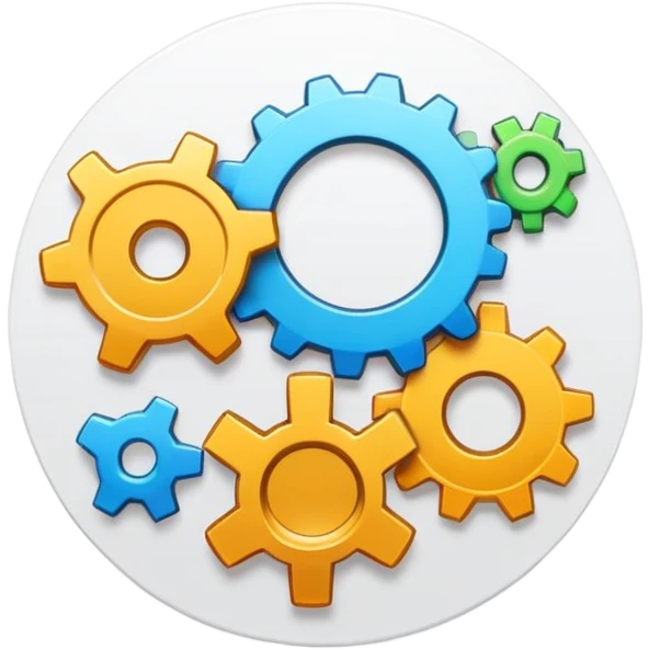 Airtable logo with a settings gear overlay in the top right emoji