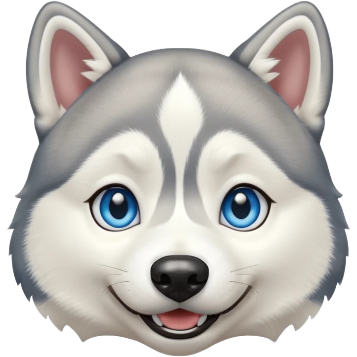 Happy siberian husky emoji