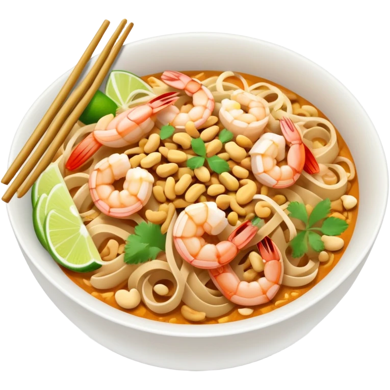 Bowl of pad Thai emoji