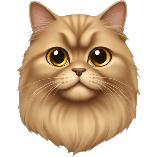 brown persian cat emoji