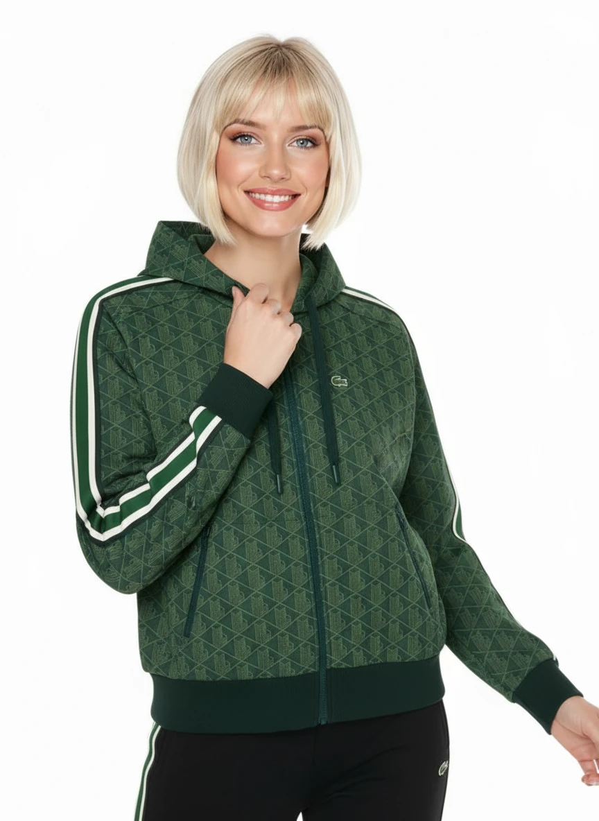 Make her dress in this outfit, model dynamic pose, white solid background emoji