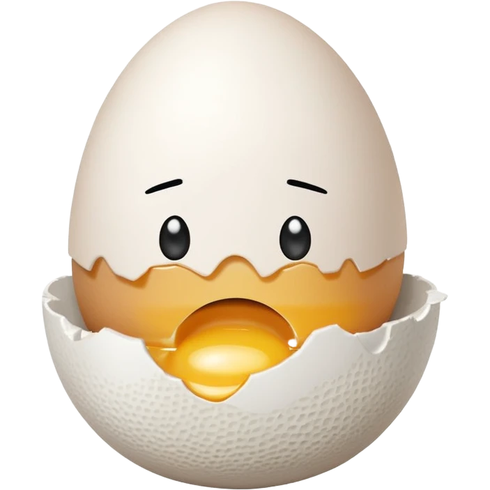 make a singular egg in a egg carton with empty spots around to represent isolation. make the egg have a sad expression like a sad face with tears. emoji