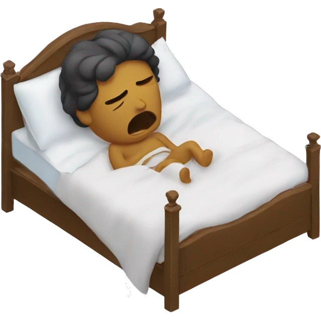 Crying in a bed emoji