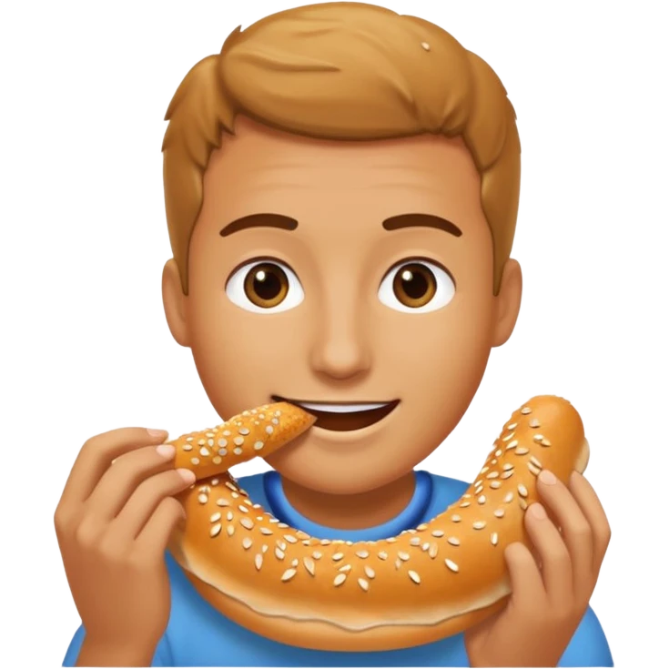 Simit yiyen simit emoji