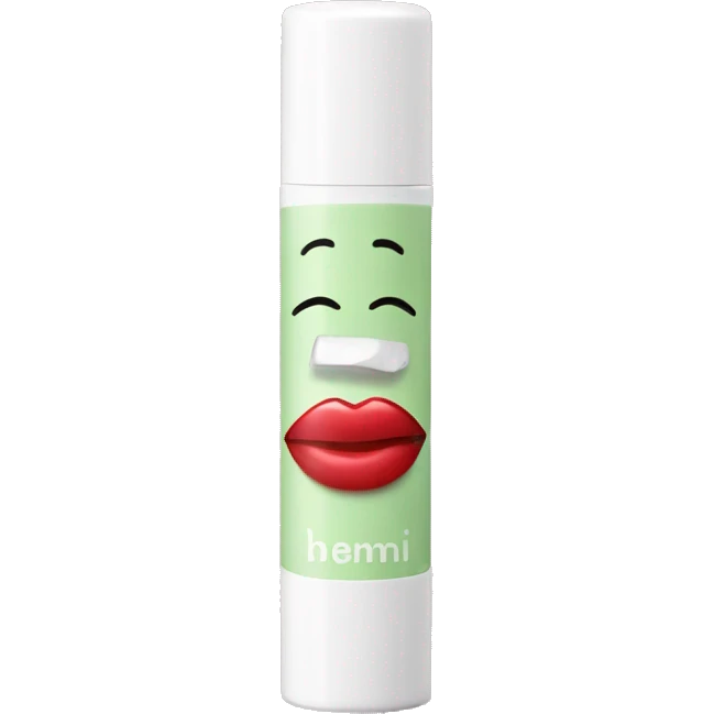 lip balm with label emoji