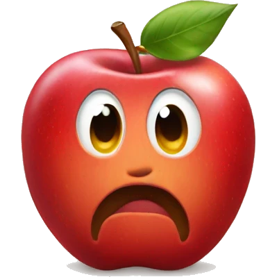 Apple red emoji
