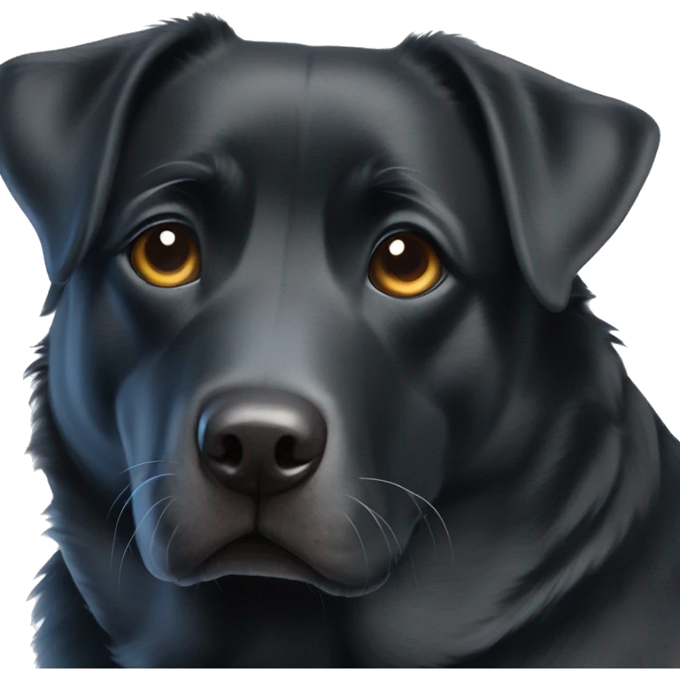 Black English lab mixed with blue heeler emoji