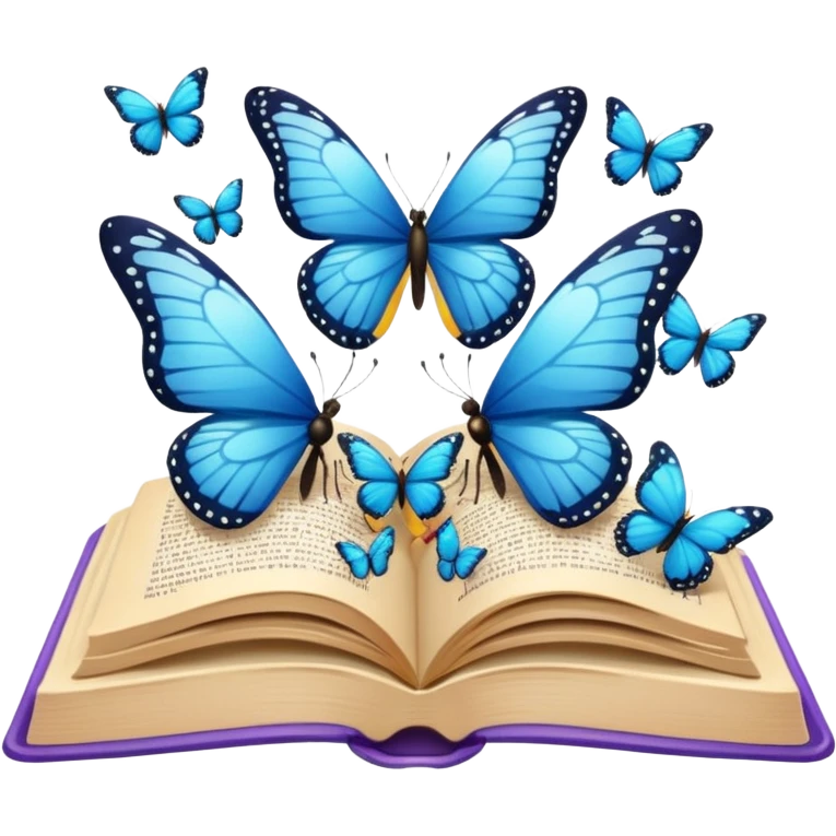 book with butterflies  emoji