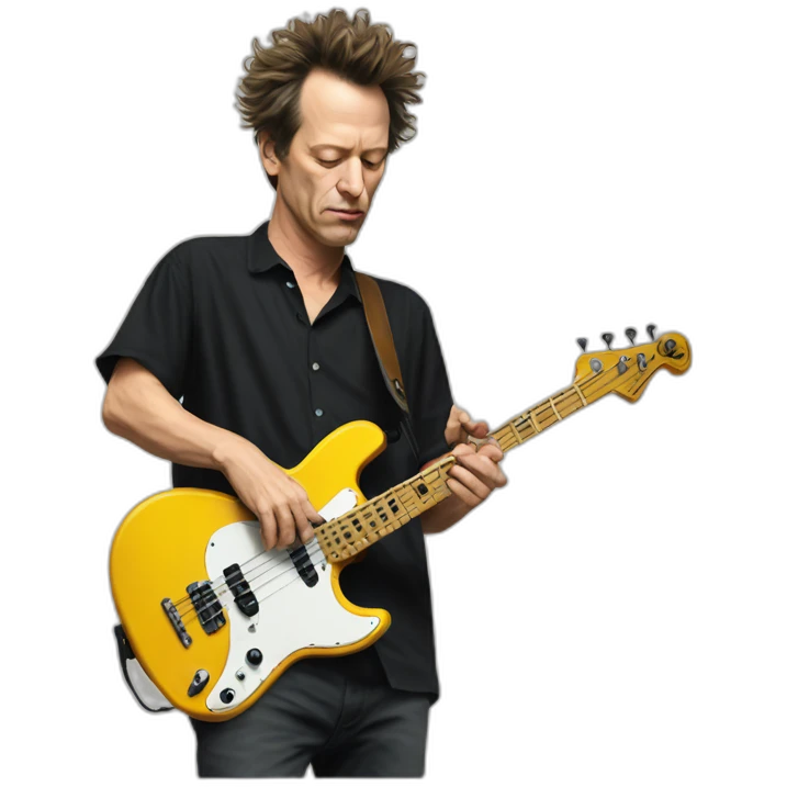mark sandman playing on bass guitar emoji