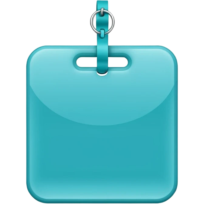 turquoise price tag emoji, simple and clear emoji