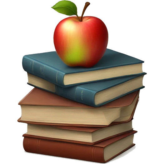 Apple on books  emoji