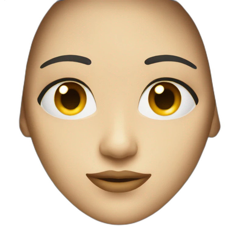 very simple emoji female robot face emoji