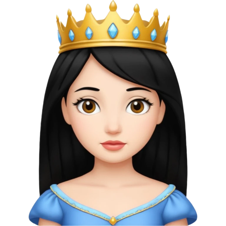 black hair princess emoji
