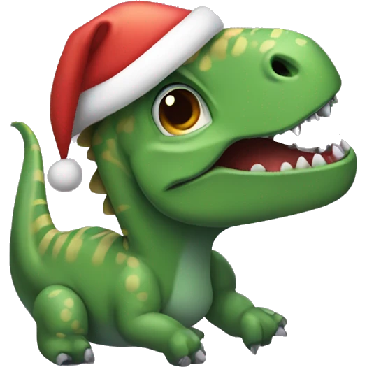 Dinosaurio navideño  emoji