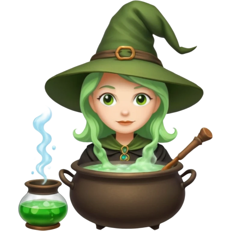 green witch cooking potion emoji