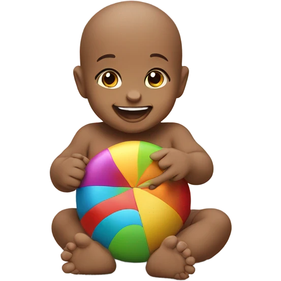 baby with toy emoji