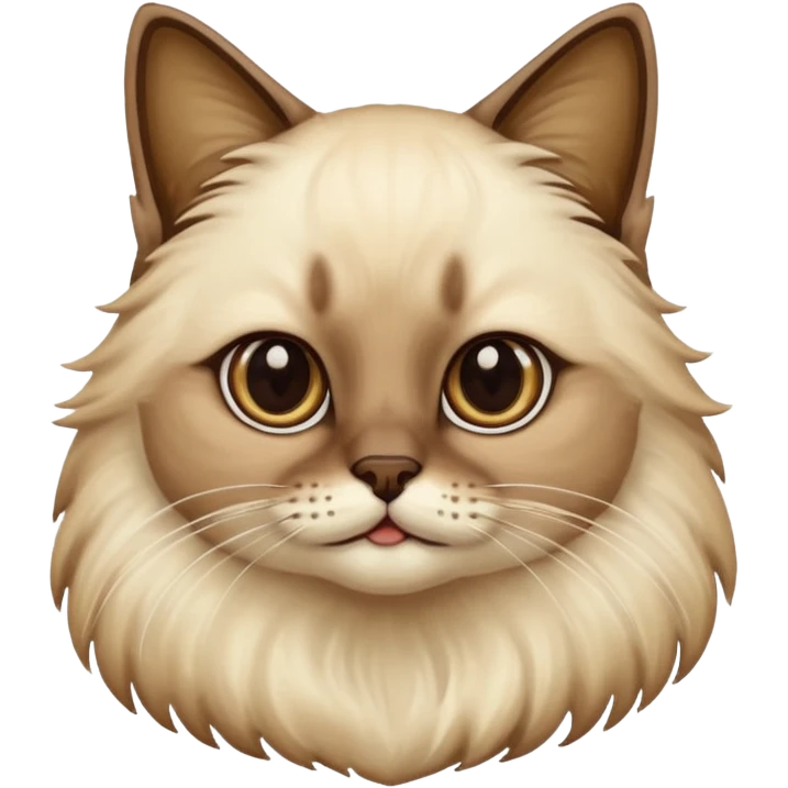 
Siamese cat: ong hair fur emoji