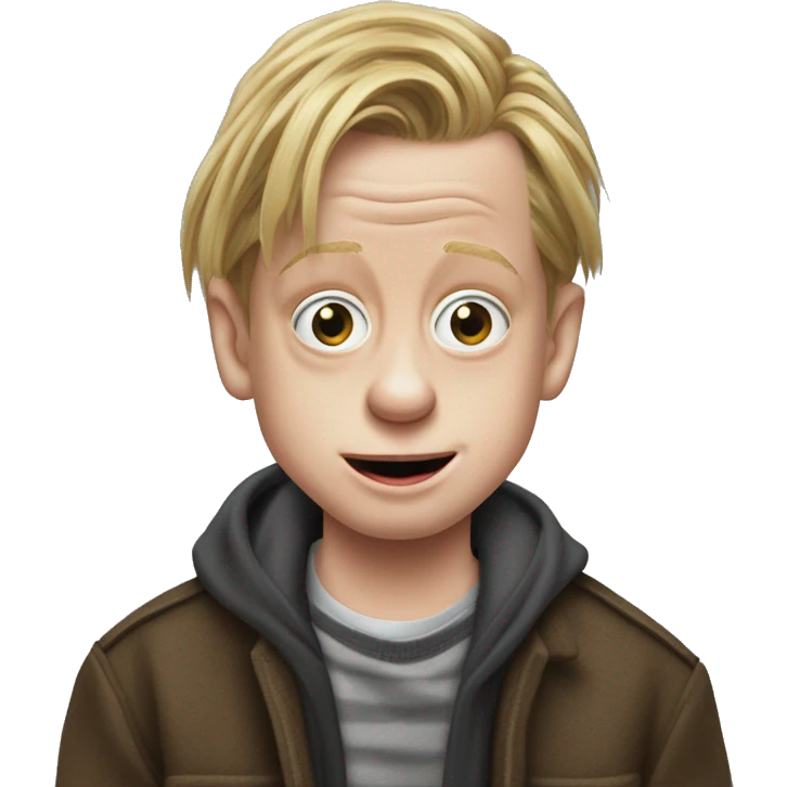 Macaulay Culkin from the movie Home Alone realistic emoji