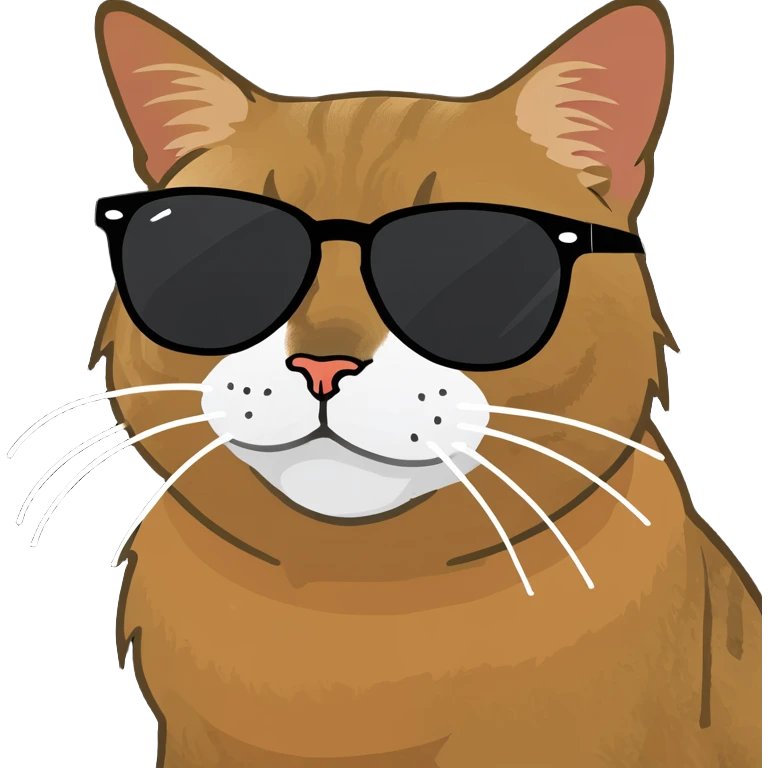 Cat with sunglasses emoji