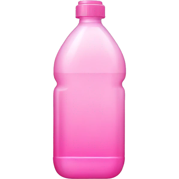 plastic bottle with crystaline pink liquid emoji