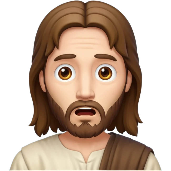 Jesus acting shocked emoji