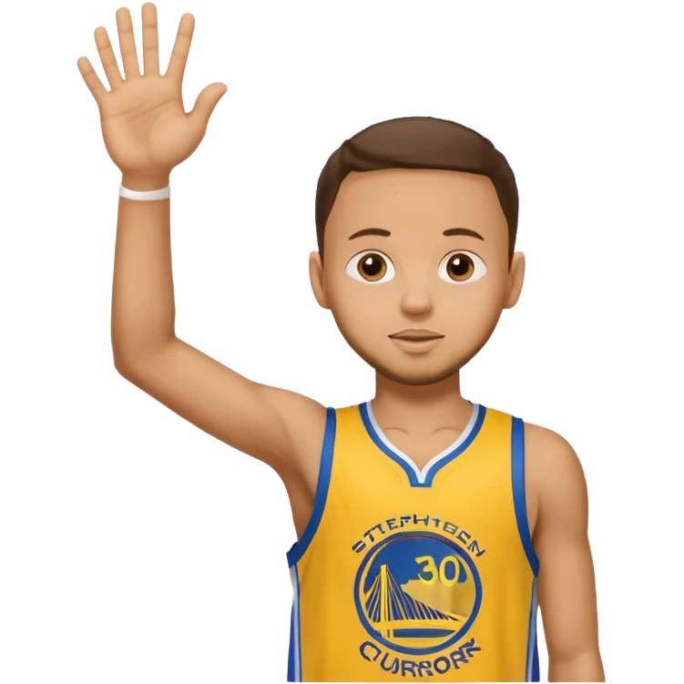 The hand gesture for a Stephan Curry 3 point make emoji