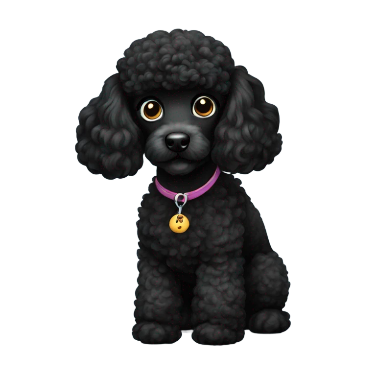 Black poodle emoji