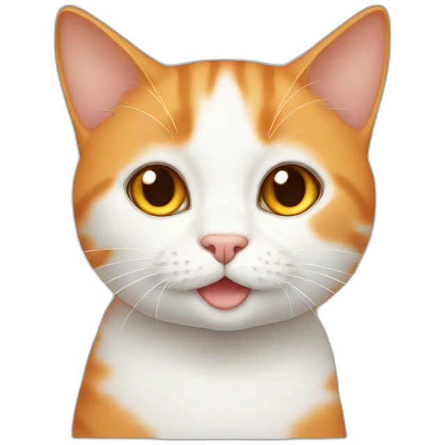 small orange almost white loving cat emoji