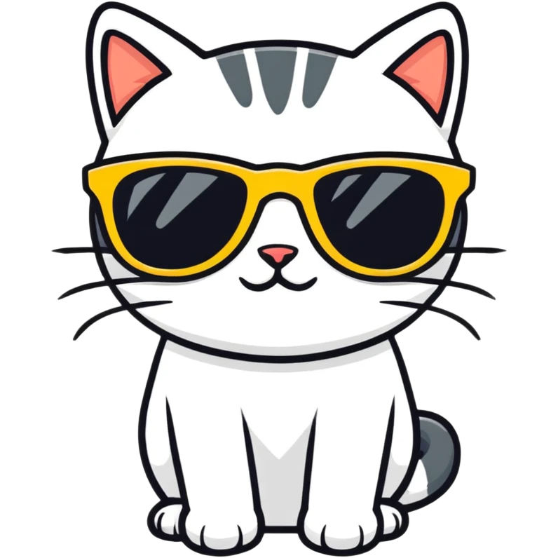 Cat with sunglasses emoji