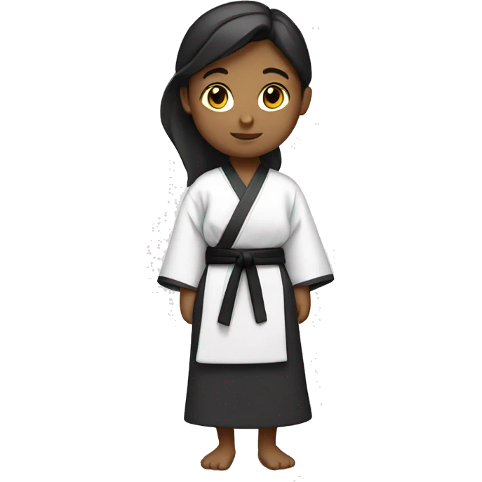 girl wearing a dobok white belt emoji