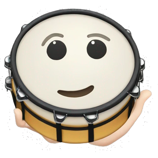 Tambourine with hand clapping emoji