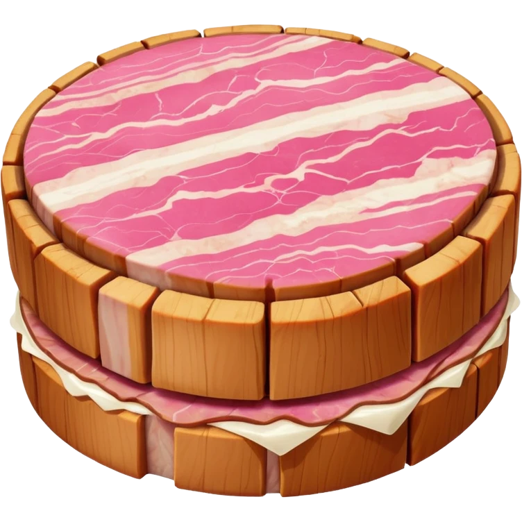 Round boneless pork belly emoji