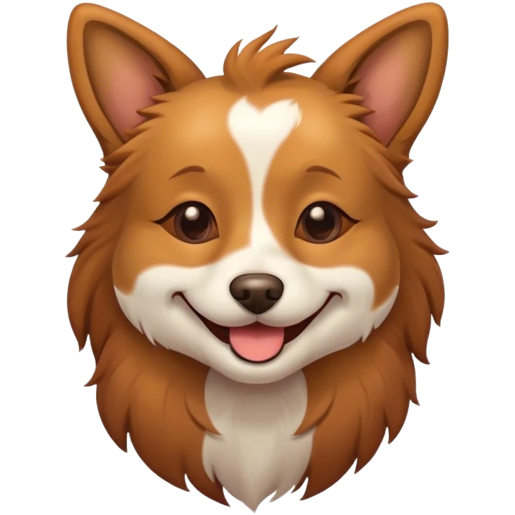 Dog smiling under the sun emoji