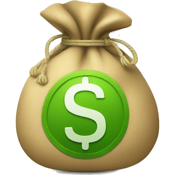 Money bag with green dollar sign emoji