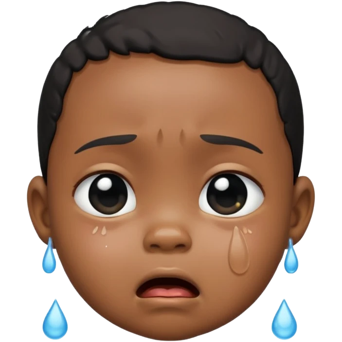 black baby crying emoji