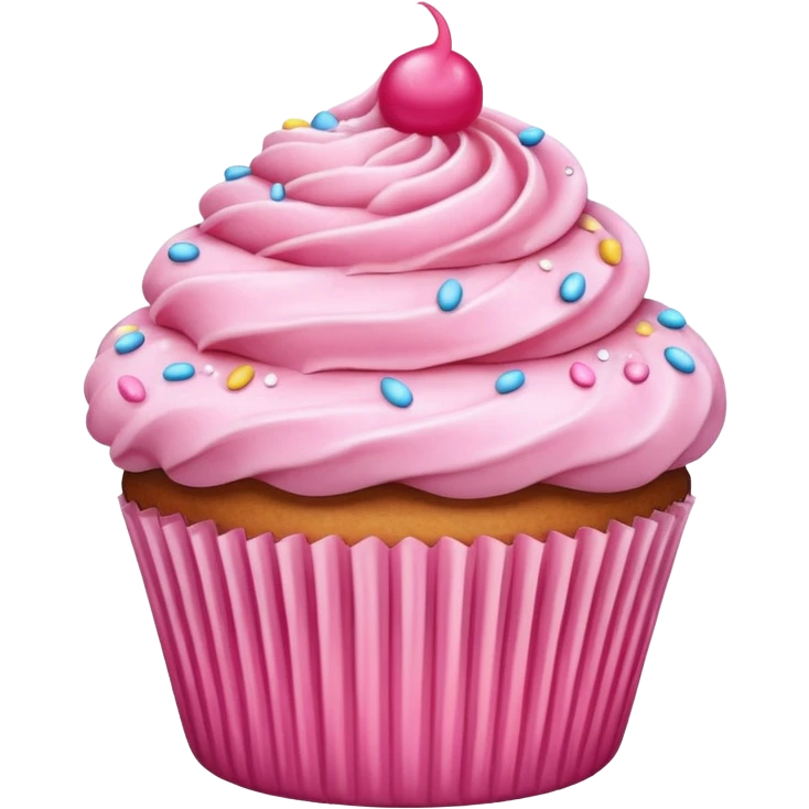 cupcake with pink icing emoji