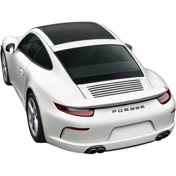 White Porsche 911 emoji