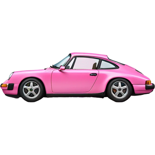 Pink car Porsche emoji