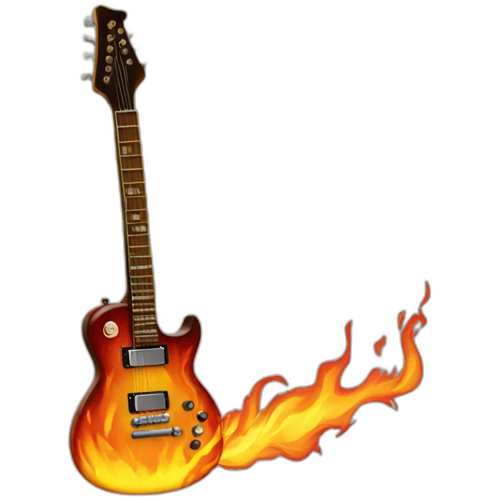 Electric Guitar fire emoji