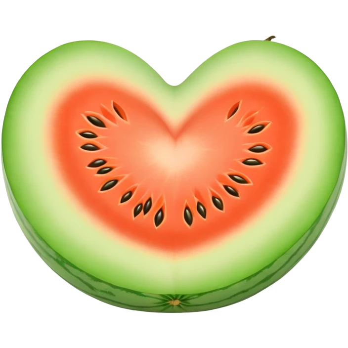 heart shaped melon emoji