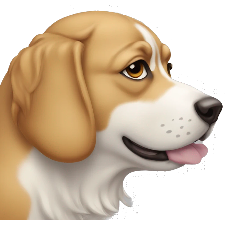 Un chien qui pleure des liasses billets  emoji