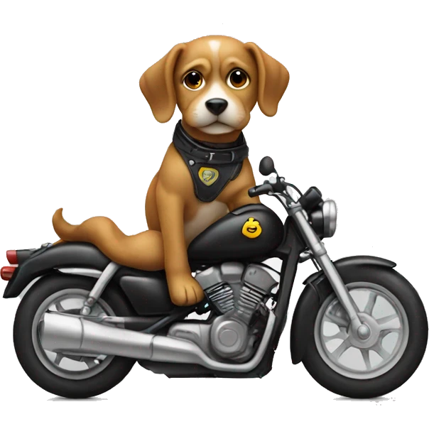 Dog on a motorcycle  emoji
