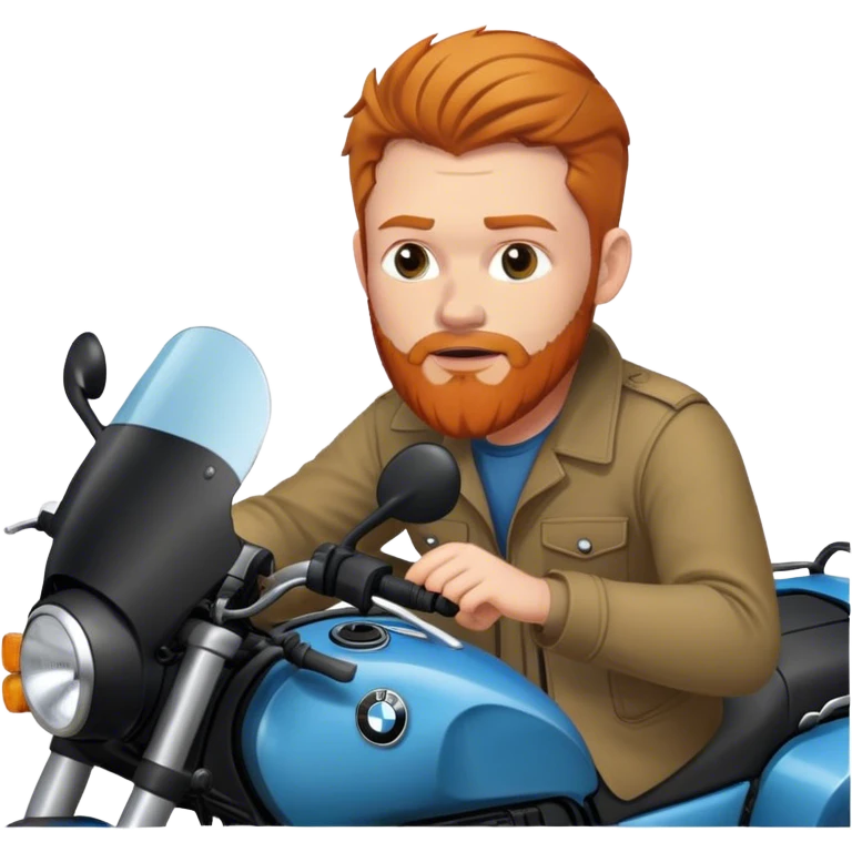 guy with ginger beard sitting in bmw with one eyebrow raised emoji